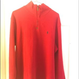 Red Ralph Lauren zipup sweater.